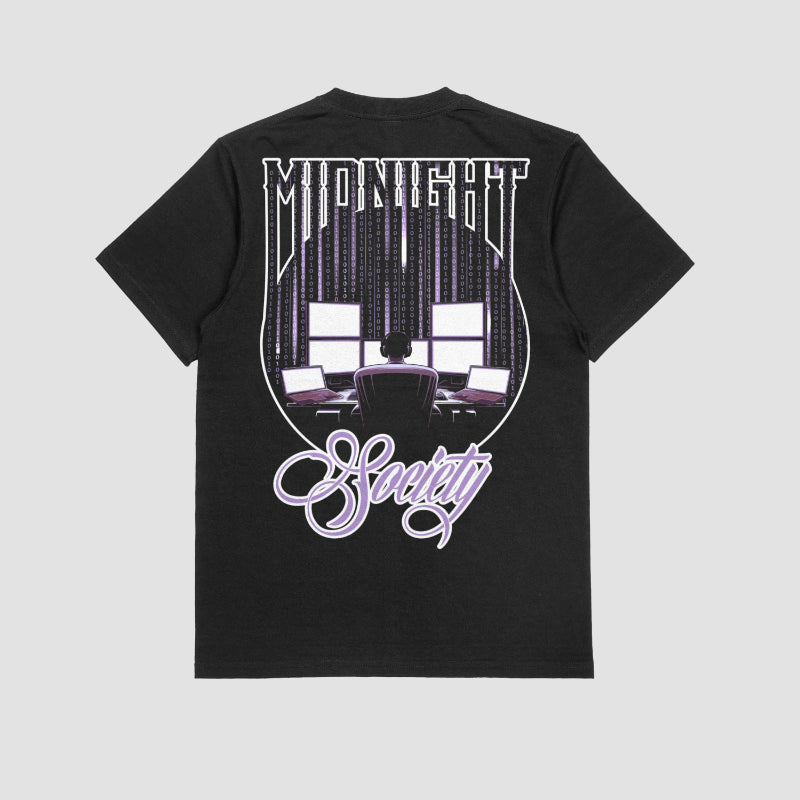 Midnight Matrix Heavyweight Oversized Black T-shirt