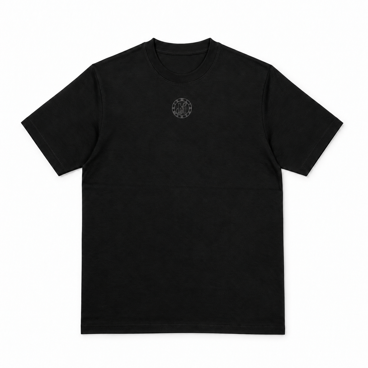 Midnight Matrix oversized black T-shirt by Midnight Society, front view