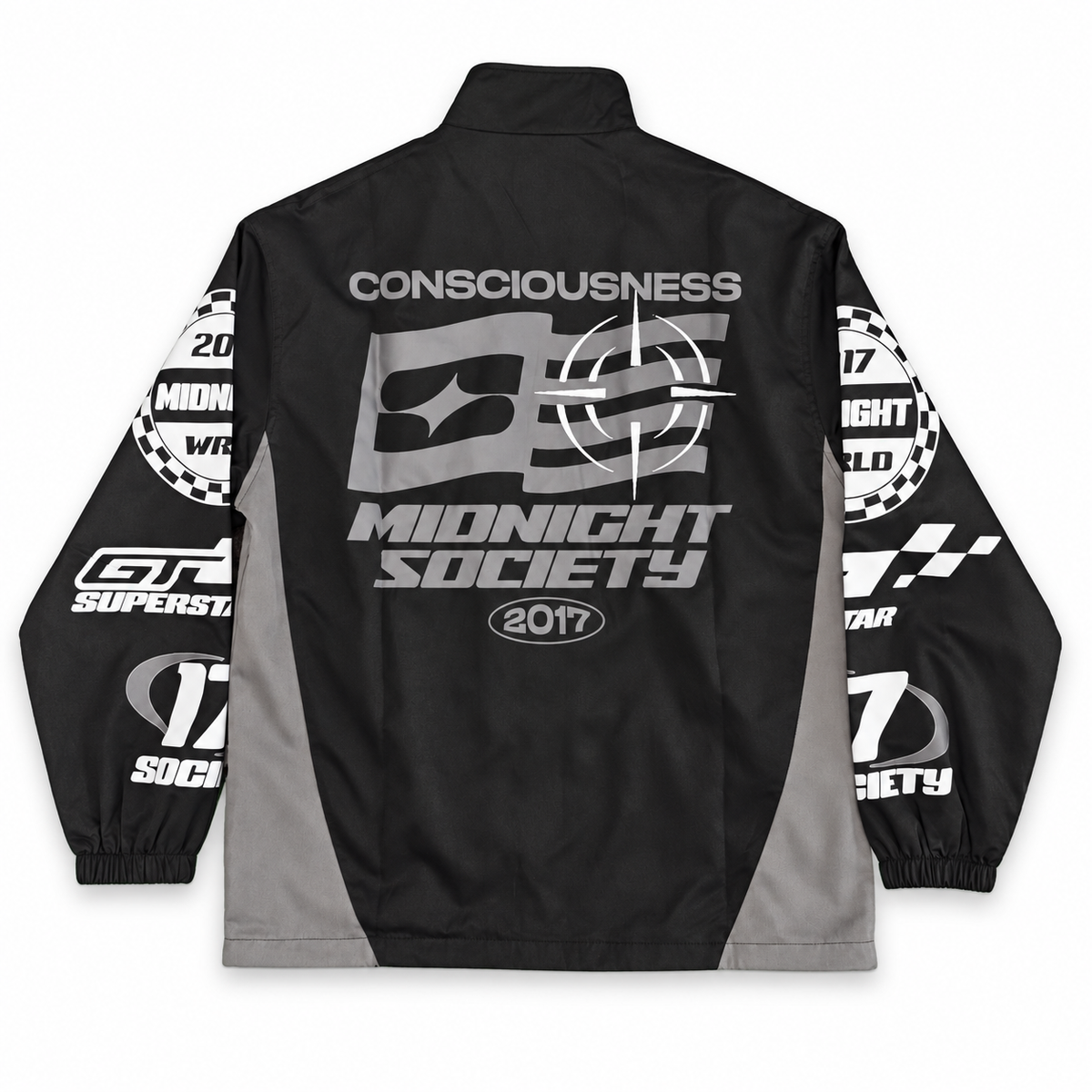 Shadow Racer Track Jacket — back studio product photograph
