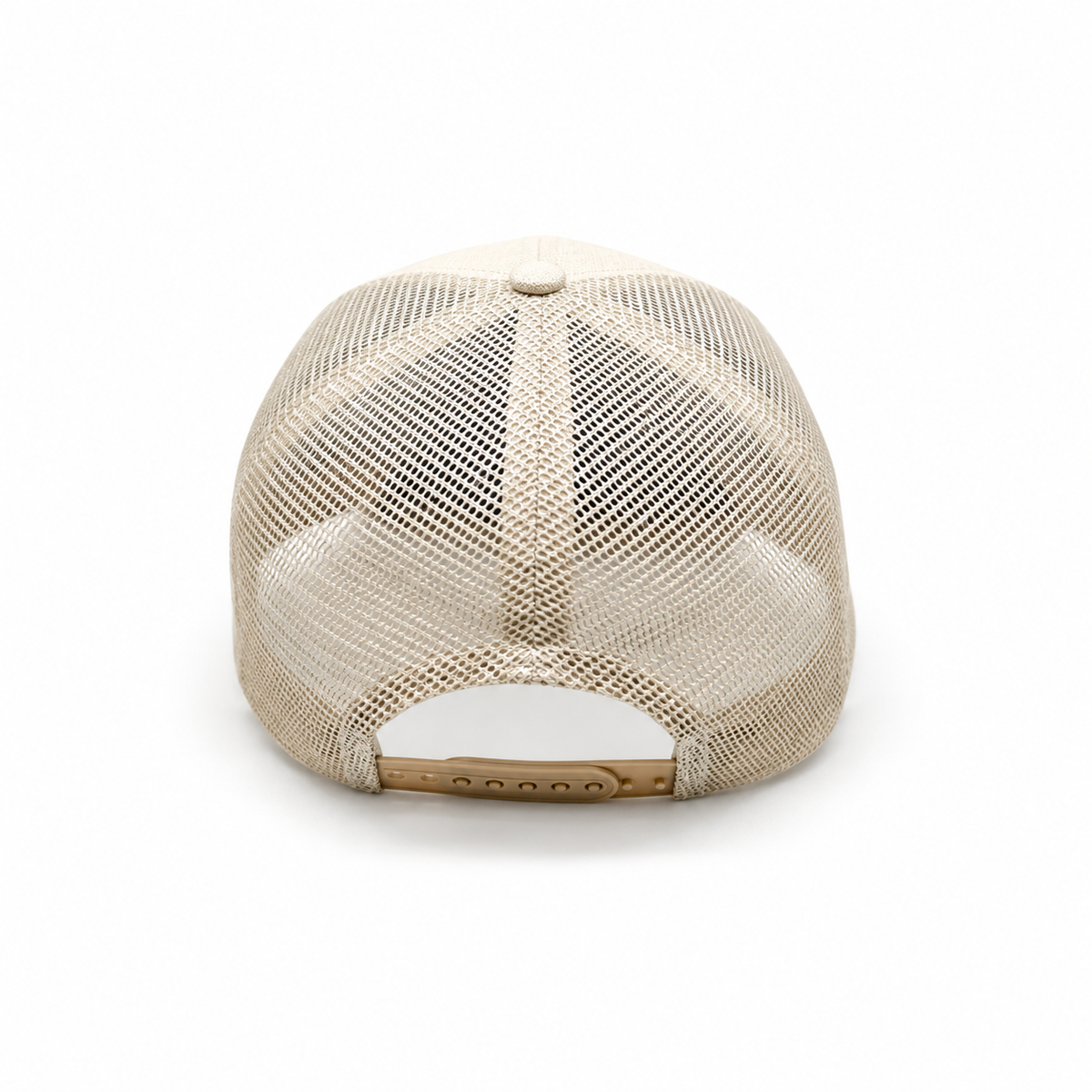 Nude Distressed Snapback cap by Midnight Society, rear view
